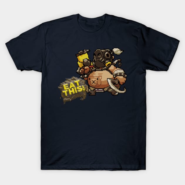 Overwatch - 16-Bit Roadhog Quote T-Shirt by wyckedguitarist